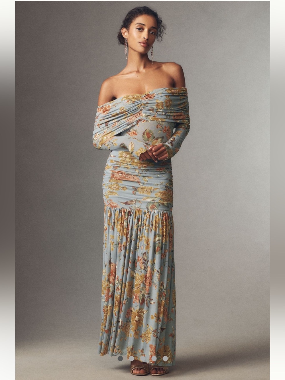 Anthropologie x AFRM Emmeline Off-Shoulder Lace Maxi Dress - Size S - BNWT